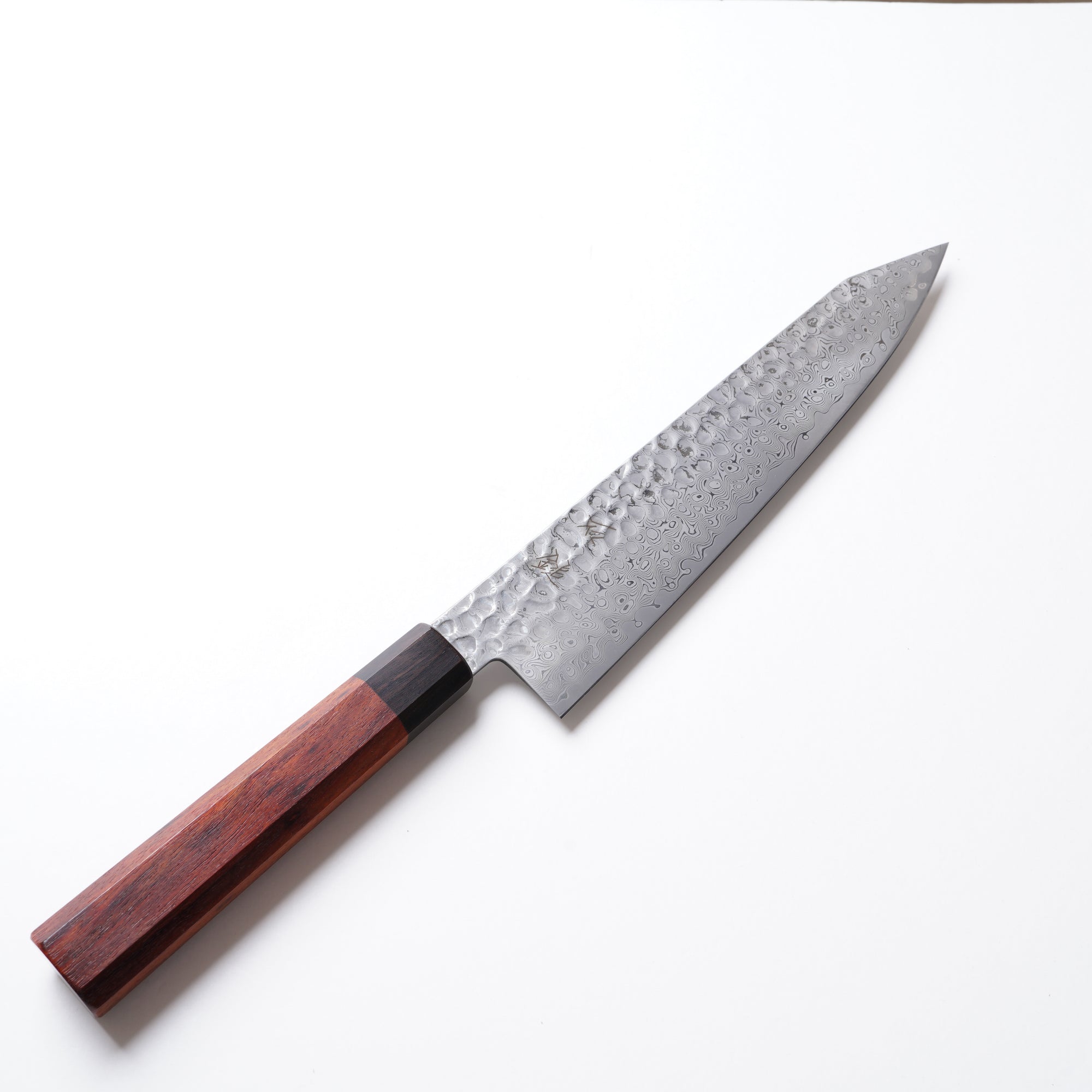 VG10 槌目ダマスカス 切付 210mm｜ローズ八角柄